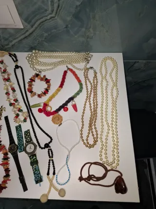 Lote bisutería vintage collares pulseras