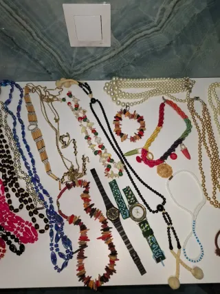 Lote bisutería vintage collares pulseras
