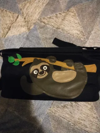 Borsa passeggino con applicazione bradipo