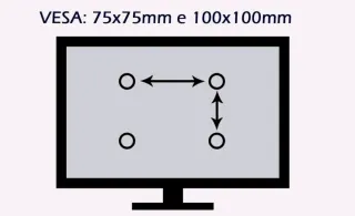 Staffa Porta TV Monitor 10"a 32" Braccio Estensibi
