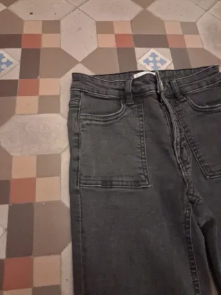 Pantalones campana negros Mango Teen