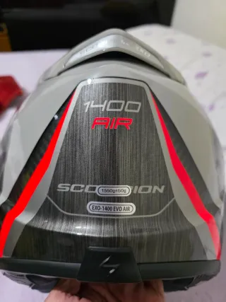 Casco Scorpion 1400 Negro/Plata