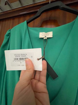 Vestido midi Coosy verde talla S