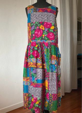 Abito estivo patchwork colorato taglia 46