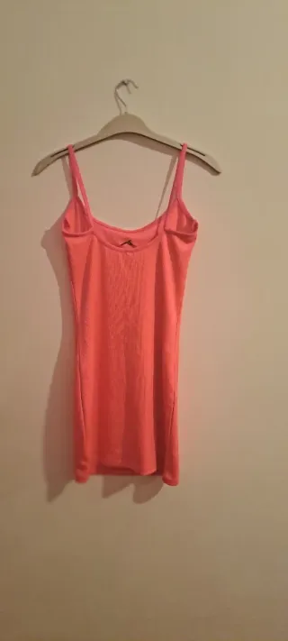 TENTH Vestido Rosa Fluor Entallado Talla XS