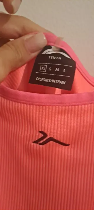 TENTH Vestido Rosa Fluor Entallado Talla XS