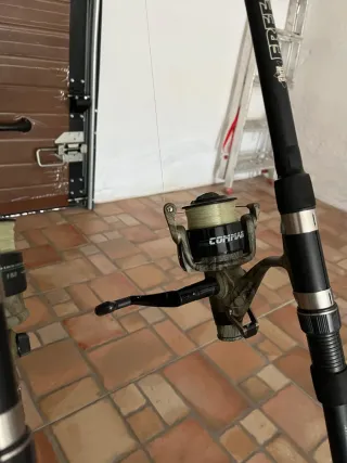 2 Canne da pesca per carpfishing con mulinello