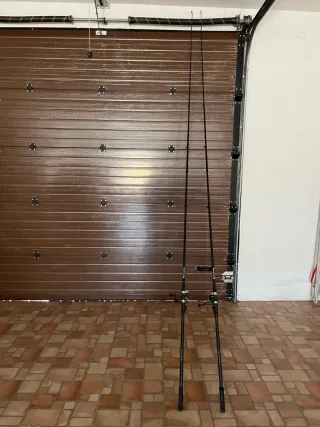 2 Canne da pesca per carpfishing con mulinello