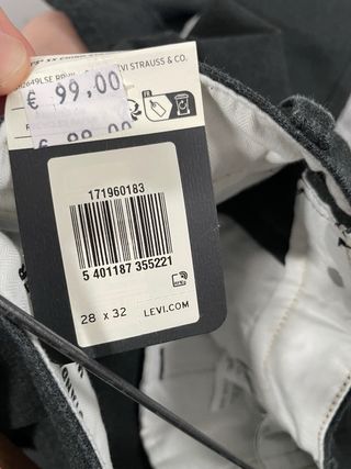 Pantalón chino negro Levi’s Standard NUEVO