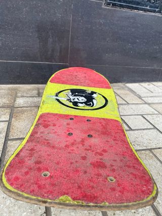 Patineta vintage con diseño de gato