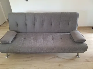 Sofá Cama Gris Tela