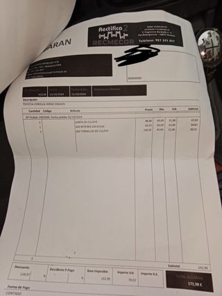 Culata y Turbo Toyota Corolla Verso
