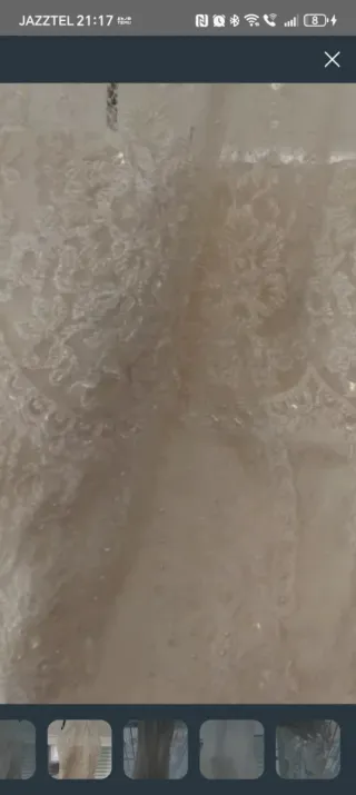 Vestido de Novia Pronovias Talla S/M.Velo y cancan