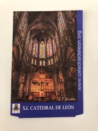 Mini postal Catedral de León
