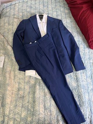 Traje de chaqueta Zara beige