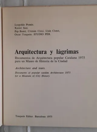 Arquitectura y lágrimas (1975)