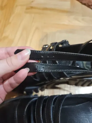 Zapatos plataforma cuero negros