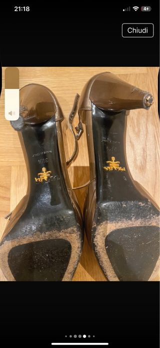 Scarpe Prada marroni con fiocco