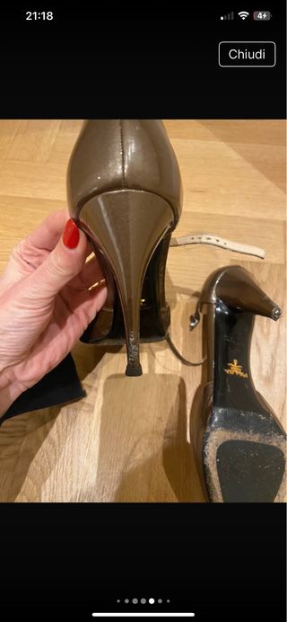 Scarpe Prada marroni con fiocco