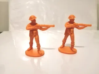 Soldatini di plastica con bandiera - Vintage 80