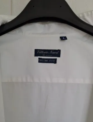 Camicia Nava uomo collo alla coreana bianca