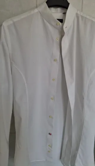 Camicia Nava uomo collo alla coreana bianca