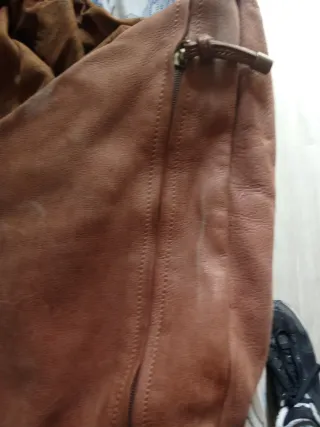 Bolso grande de cuero marrón