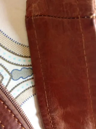 Bolso grande de cuero marrón