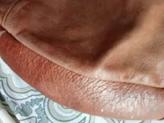 Bolso grande de cuero marrón