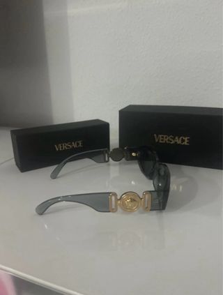 Occhiali da sole Versace grigi e dorati