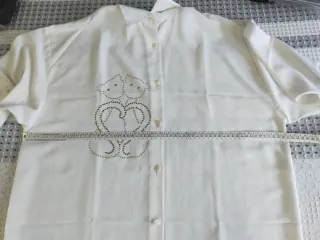 Blusa Vintage Nerea Blanca Gatos