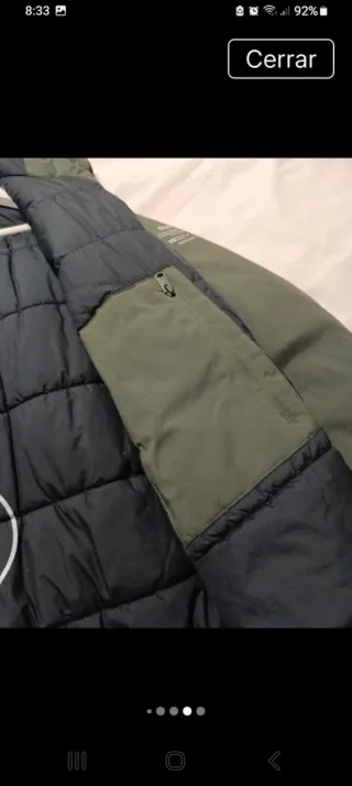 Abrigo acolchado Ecoalf verde