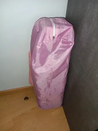 Cuna de viaje rosa