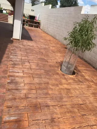 Pavimento impreso de hormigón