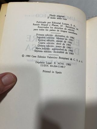 El Nombre De La Rosa/The Name Of The Rose