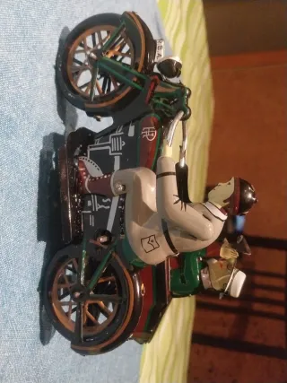 Réplica Juguete Hojalata Motociclista.