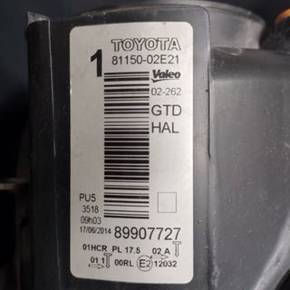 Faro Izquierdo Toyota Auris