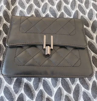 Bolso Vintage Negro Cadena Mano y Hombro