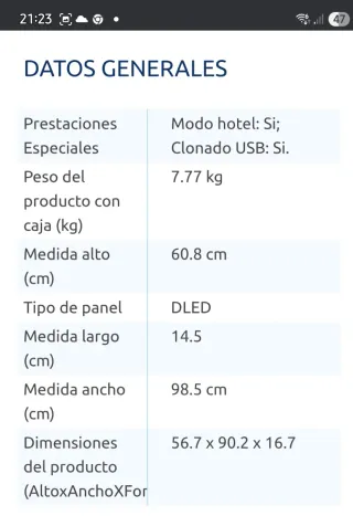 TV Daewoo 40 FHD 40DE05FL1 (Precio  Negociable)