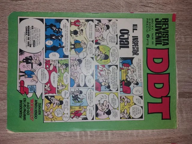Lote de revistas DDT Años 50. Interior impecable.