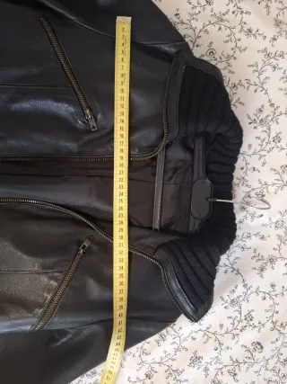 Cazadora vintage piel negra