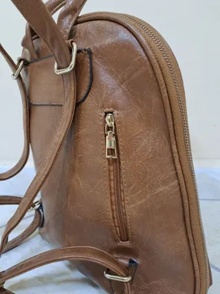 Zaino Moschino in pelle marrone