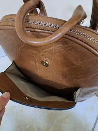 Zaino Moschino in pelle marrone