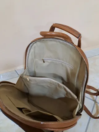 Zaino Moschino in pelle marrone