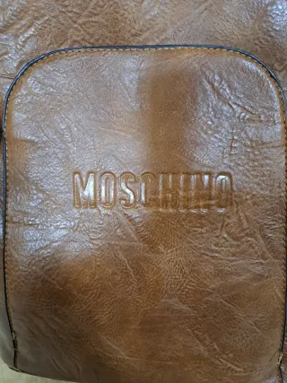 Zaino Moschino in pelle marrone