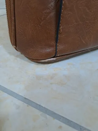 Zaino Moschino in pelle marrone