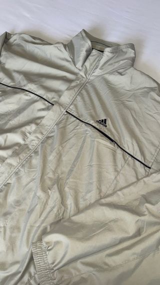 Cortavientos Adidas Vintage Minimalista 90s Beige