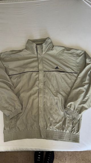 Cortavientos Adidas Vintage Minimalista 90s Beige