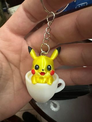Portachiavi Pikachu in tazza