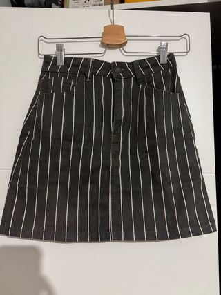 Falda mini de rayas